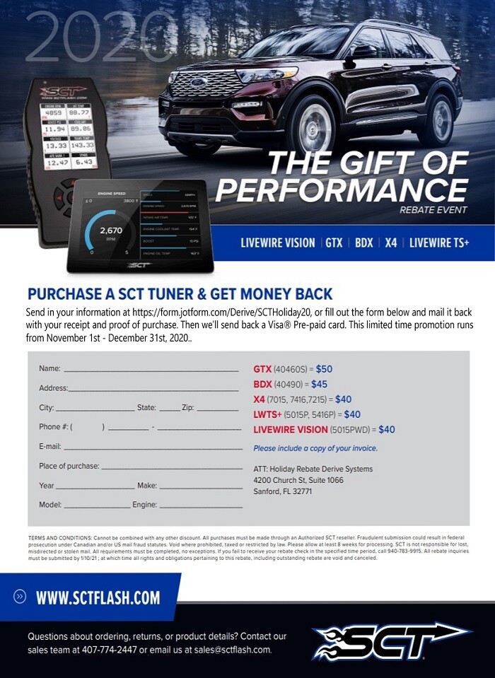 SSi Performance Tuning SCT Rebates Until December 31st Click Here 